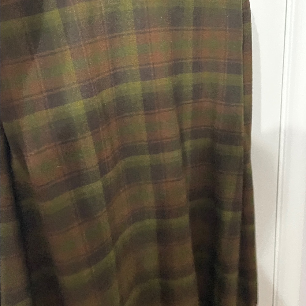 Pendleton Vintage 1970’s Plaid Virgin Wool Thin Button Down Blazer (Size: XL) - Picture 3 of 5